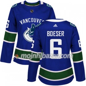 Dresovi Vancouver Canucks Brock Boeser 6 Adidas 2017-2018 Plava Authentic - Ženska